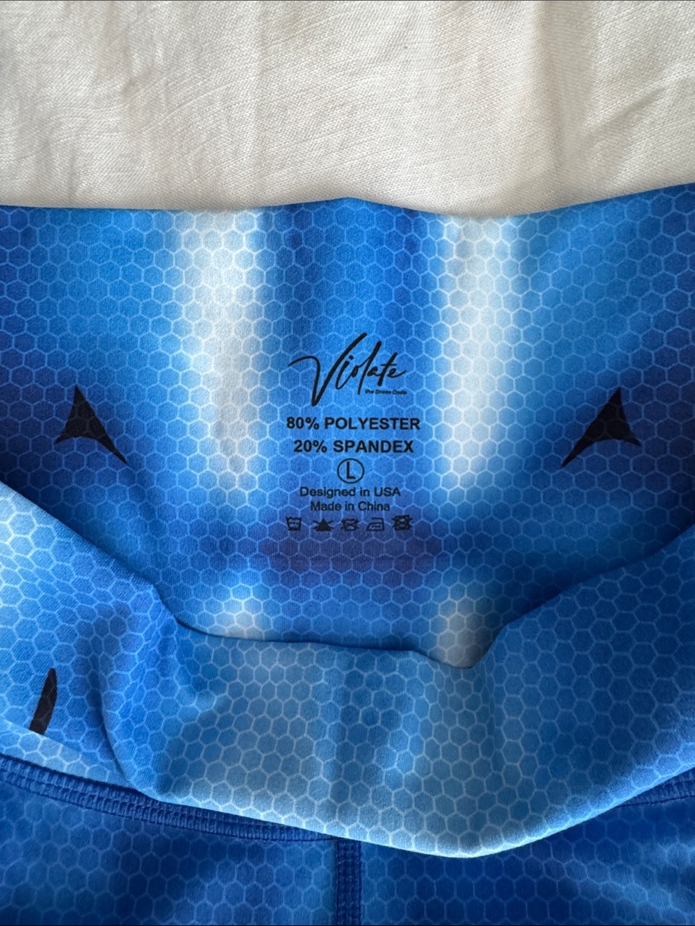 Violate the Dress Code Super HeroBlue Performance Leggings - Athletic High-Waist - Picture 3 of 5